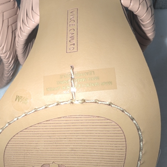 New Vince Camuto Emoelee Leather Heeled Sandals Size 9.5 - Picture 5 of 8